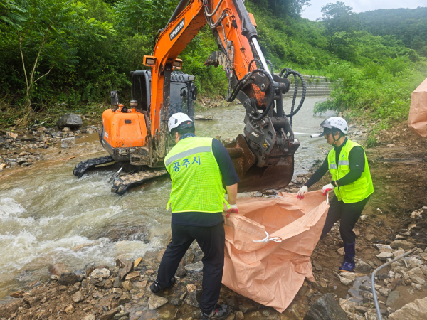 수해복구 현장 모습