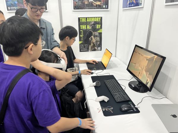 진로체험 부스 운영 모습