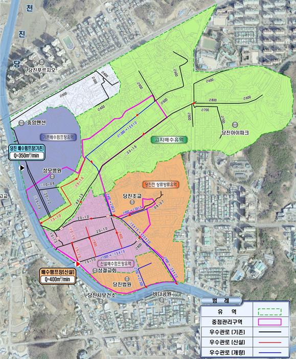 읍내동 도시침수예방사업 계획도