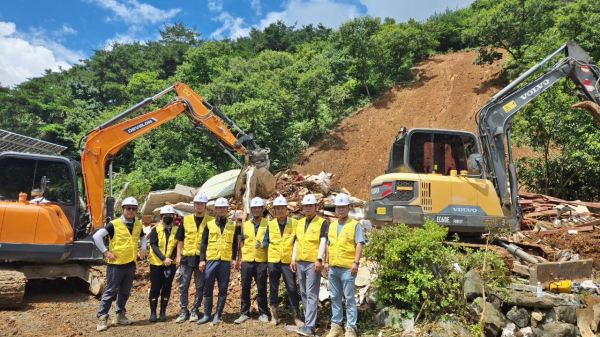 대치면 주정리 산사태 피해주택 복구사진(전문건설협회)