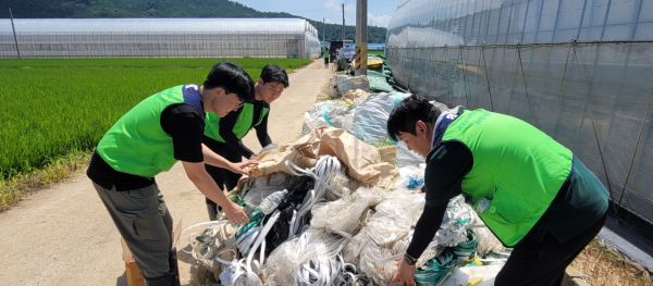 전남 나주지역 집중호우 피해농가 일손돕기 현장 모습