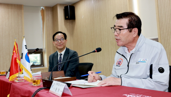 자매도시 중국 상해시 청포구 대표단 간담회 모습