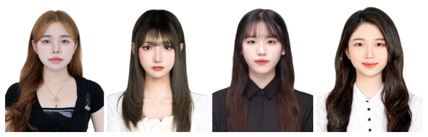 왼쪽부터 AI미디어콘텐츠전공 3학년 류지원,박소현,봉소연, 엄서영