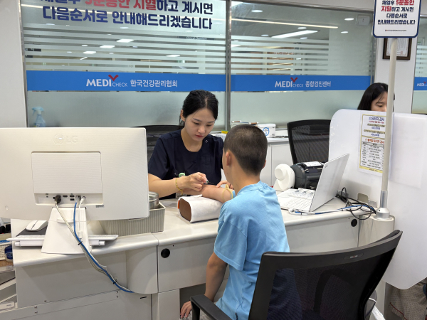 대전 혜생원 사회공헌 건강검진 실시 모습