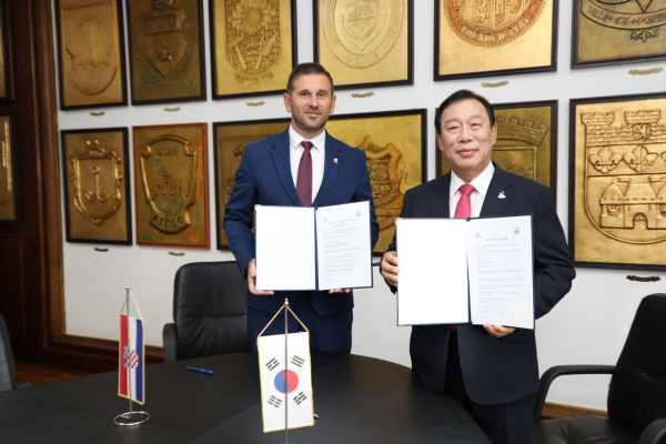 세종-스플리트 우호협력도시 MOU체결식 모습