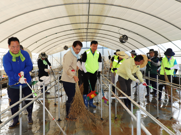 수해복구 작업 사진
