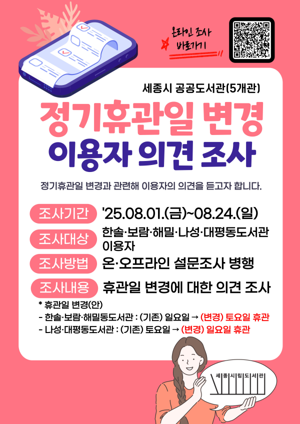 공공도서관, 휴관일 변경(시립도서관)