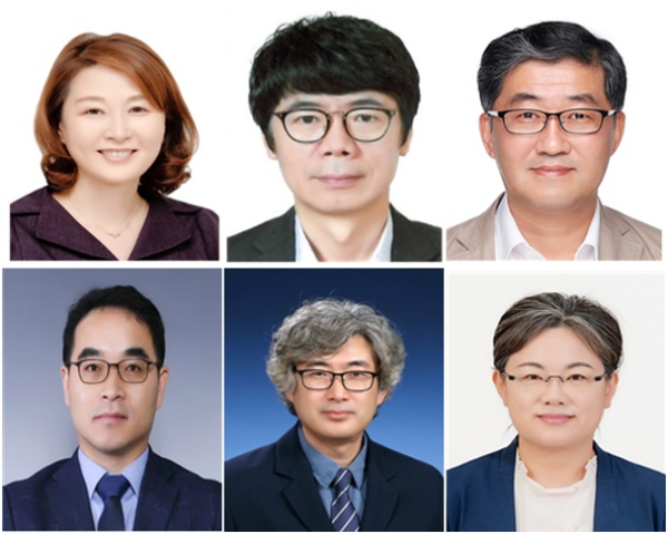 (윗줄부터 시계방향) 백윤희 세종시교육청 교육국장, 정종필 세종시교육청 학교정책과장, 이강재 세종시교육청 유초등교육과장, 강순나 세종시교육청학교지원본부 화해중재부장, 최복락 세종시교육청교육원 교육연수부장, 김삼헌 세종시교육청 교원인사과장
