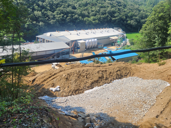 산사태 복구 현장 모습