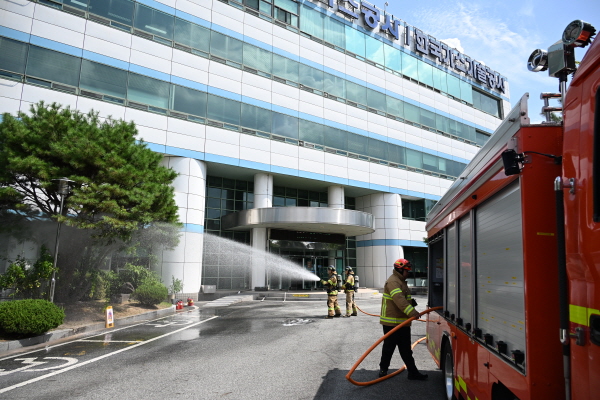 한국가스공사 대전충청지역본부에서 진행된 훈련 모습