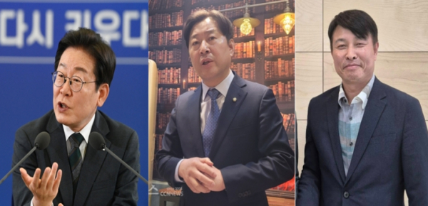 왼쪽부터 이재명 대통령, 황명선 국회의원, 전문학 보좌관. 이들 정치적 삼각 편대의 합이 계룡을 ‘국방 산업 클러스터’의 새로운 좌표로 끌어올리고 있다.