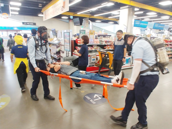 이마트 민방위 훈련 모습