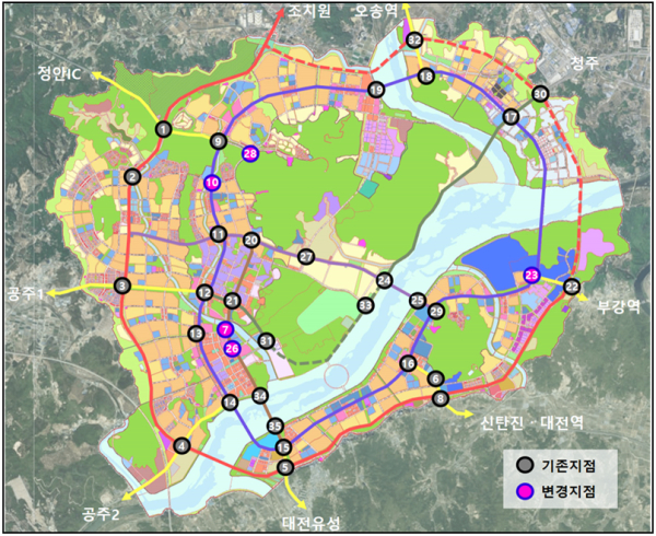 제23차 교통량조사 지점 위치도