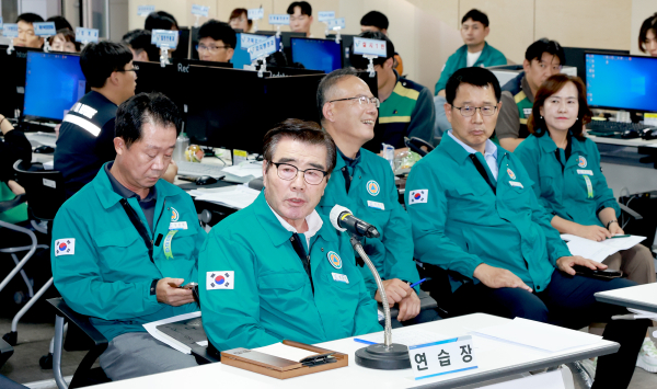 을지연습 사후 강평 진행 모습