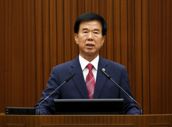 5분 발언하는 김동빈 세종시의회 의원