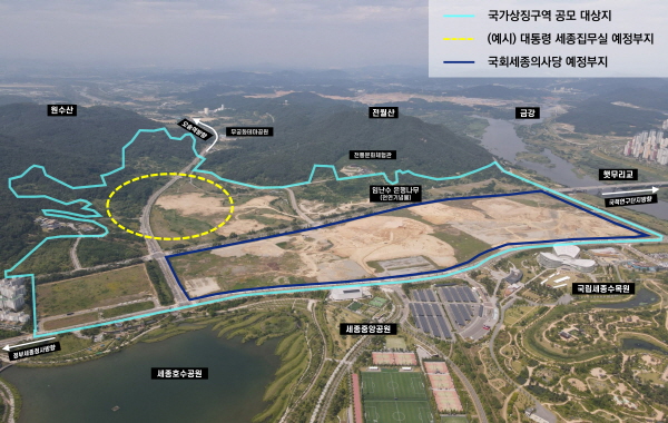 국가상징구역 공모 대상지 항공사진