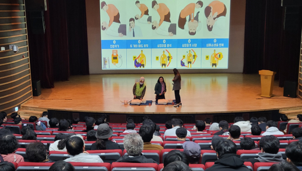 대전 서구 상반기 민방위 기본 교육 장면(자료사진)