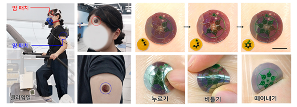 제작된 패치 착용 예시