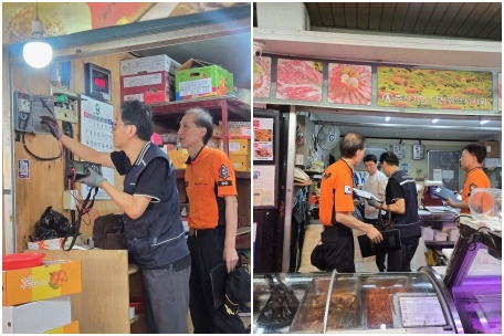 10일, 도마큰시장 추가 안전 점검 현장 모습