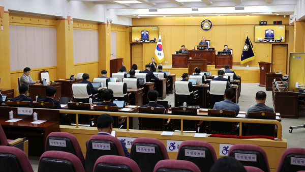 서산시의회, 제308회 임시회 폐회식 모습