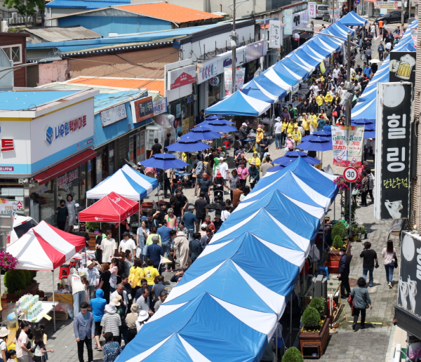 태안 오일장 모습.