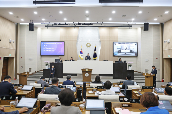 제123회 당진시의회 임시회 개최 모습