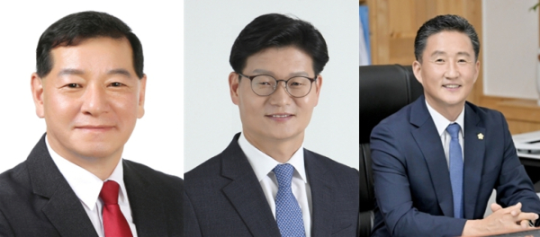 최원철 공주시장, 김정섭 전 공주시장, 임달희 전 공주시의회 의장