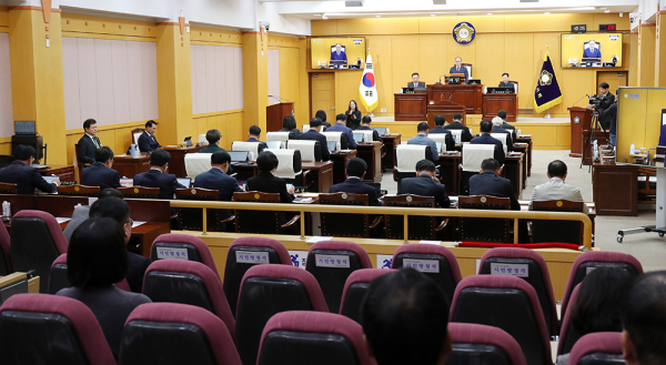 서산시의회, 제309회 임시회 개회식 모습