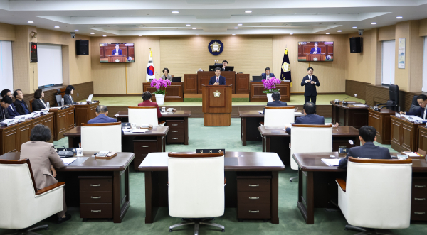 청양군의회, 제315회 임시회 개회식 모습