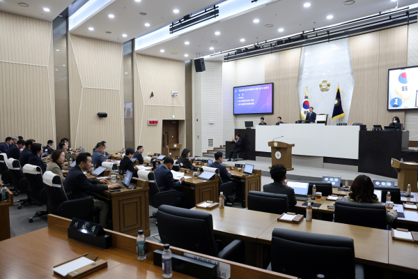 제124회 당진시의회 임시회 개회식 모습