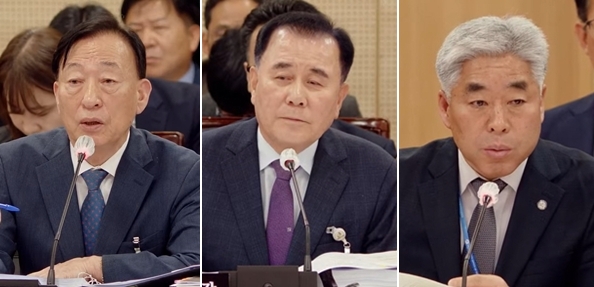 왼쪽부터 설동호 대전교육감, 김지철 충남교육감, 천범산 세종교육청 부교육감