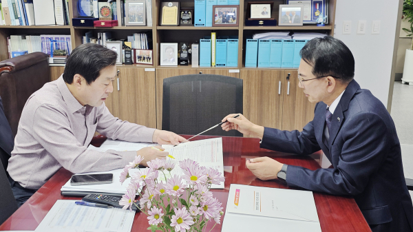 황명선 국회의원 방문 건의 모습​