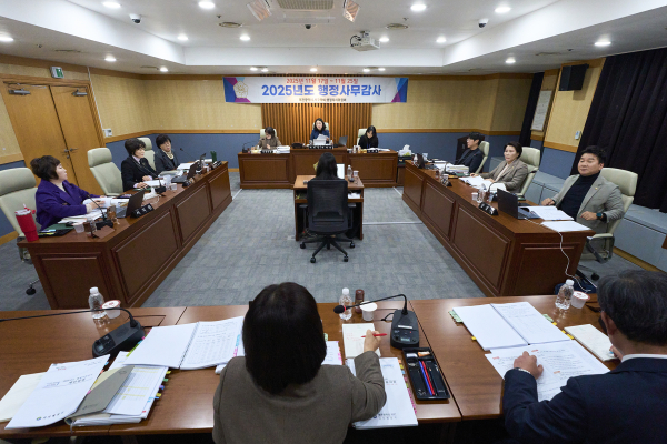 대전 서구의회 행정자치위원회, 행정사무감사 진행 모습