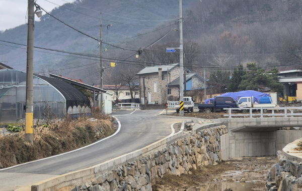 청양읍 은천동소하천 정비사업 공사 후 모습