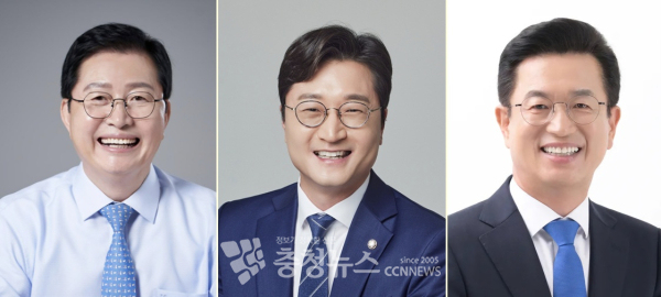 (왼쪽부터) 더불어민주당 장종태 의원, 장철민 의원, 허태정 전 대전시장