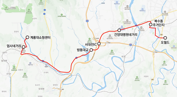 302번 시내버스 노선도