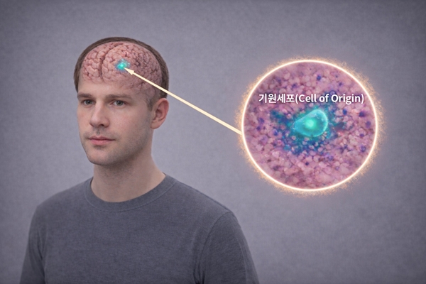 뇌속 난치성 뇌종양 기원세포 설명 이미지