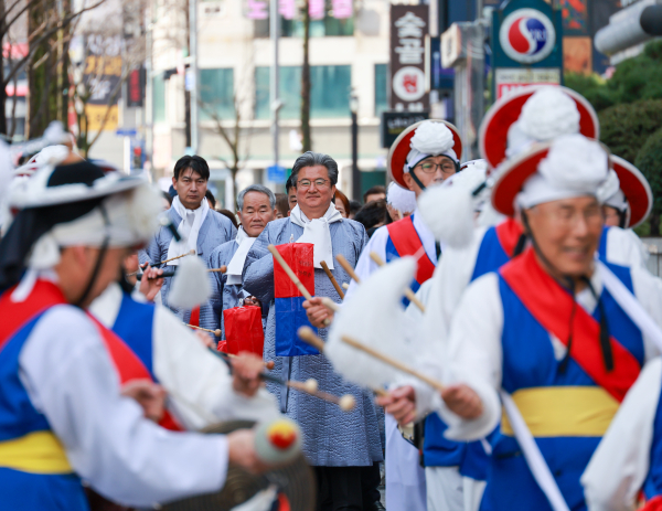 3일 진행된 정월대보름제 풍물 길놀이 행사