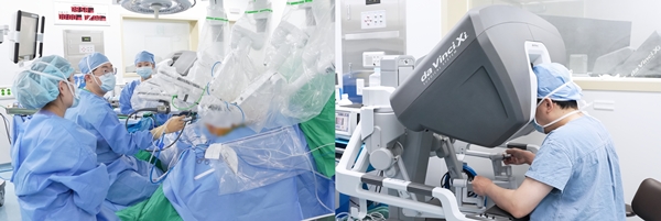 충남대병원 간이식 공여자 로봇수술 모습