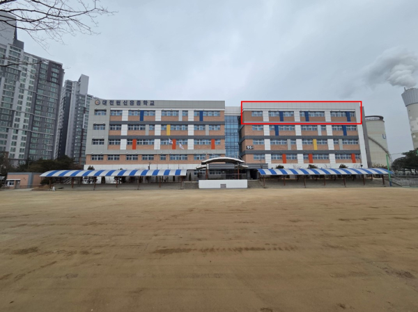 원신흥중 증축공사 완료 사진 전경