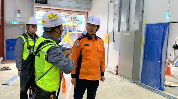 봄철 대형 공사장 집중 안전점검 모습