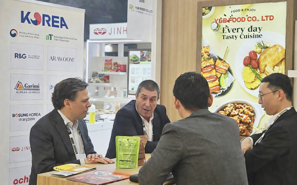 바르셀로나 국제식품박람회 한국관 상담모습