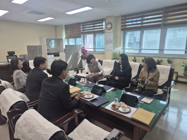 신임 교장 부임 학교 현장 방문 모습