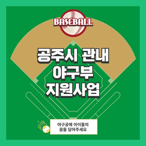 고향사랑기부 관내 야구부지원사업 안내문